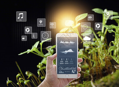 科技农业智慧手机高清图片