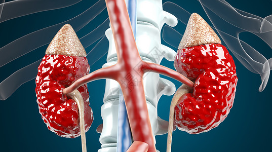 肾病肾衰竭3D场景高清图片