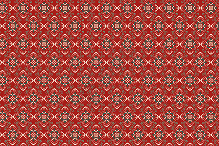 地毯花纹喜庆中式古典纹样插画