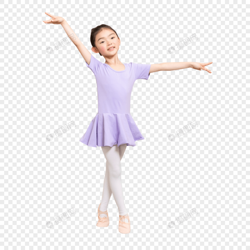 舞蹈室练习芭蕾舞的小女孩图片