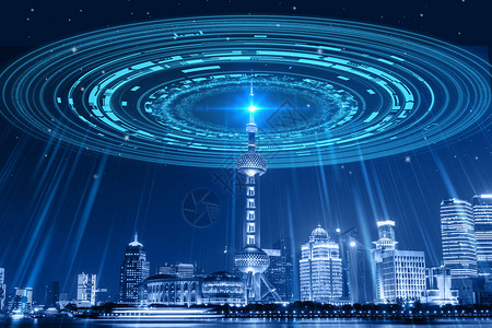 上海地标夜景科技城市设计图片