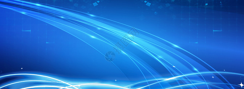 粒子圆圈蓝色科技背景设计图片