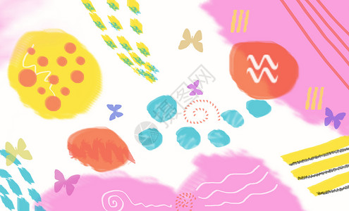 粉色手绘小兔子卡通涂鸦设计图片
