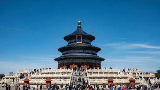 杭州西湖文化广场北京天坛旅游景点GIF高清图片