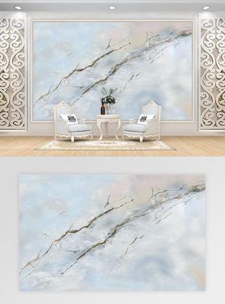 瓷砖客厅背景墙轻奢微晶石岩板背景墙模板