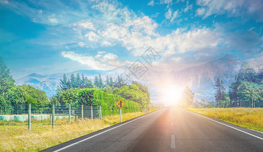 郊外道路公路背景设计图片