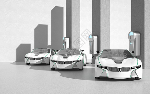 新能源汽车充电站新能源汽车充电桩设计图片