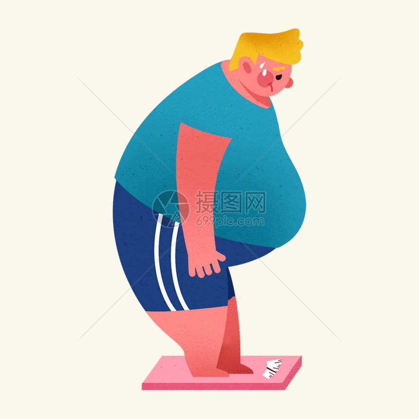 胖子体重秤gif动图图片