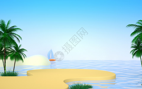 外滩旅游插画清凉夏天泳池设计图片