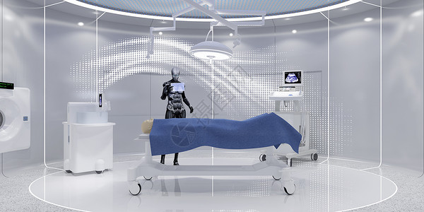 达芬奇手术机器人人工智能场景设计图片