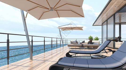 铝合金护栏酒店海景房设计图片