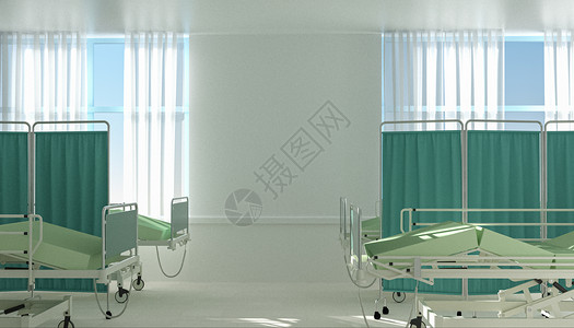 C4D医院场景图片