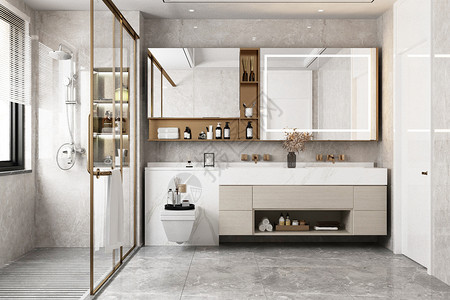 浴室玻璃门卫浴空间设计设计图片
