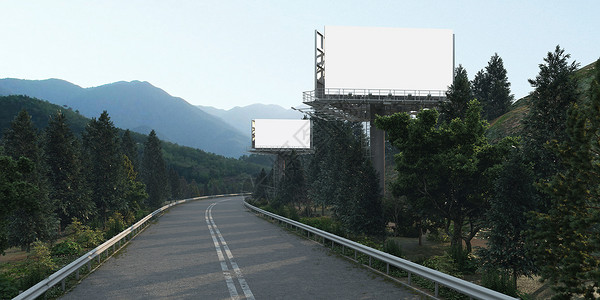 户外公路广告牌背景图片