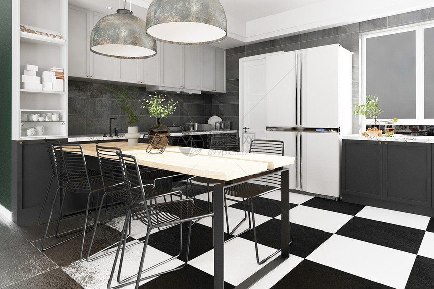 北欧厨房家具设计图片