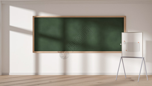 阳光教室简洁教室黑板场景设计图片
