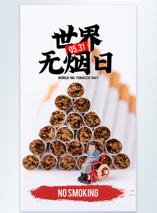 拒绝吸二手烟世界无烟日摄影图海报模板