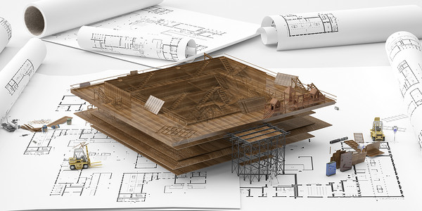 房地产建筑施工模型图片