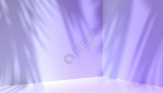 紫色窗帘光影效果电商背景设计图片