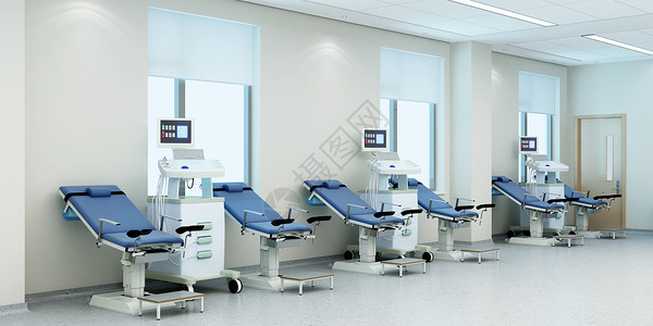 康复出院医院康复室场景设计图片