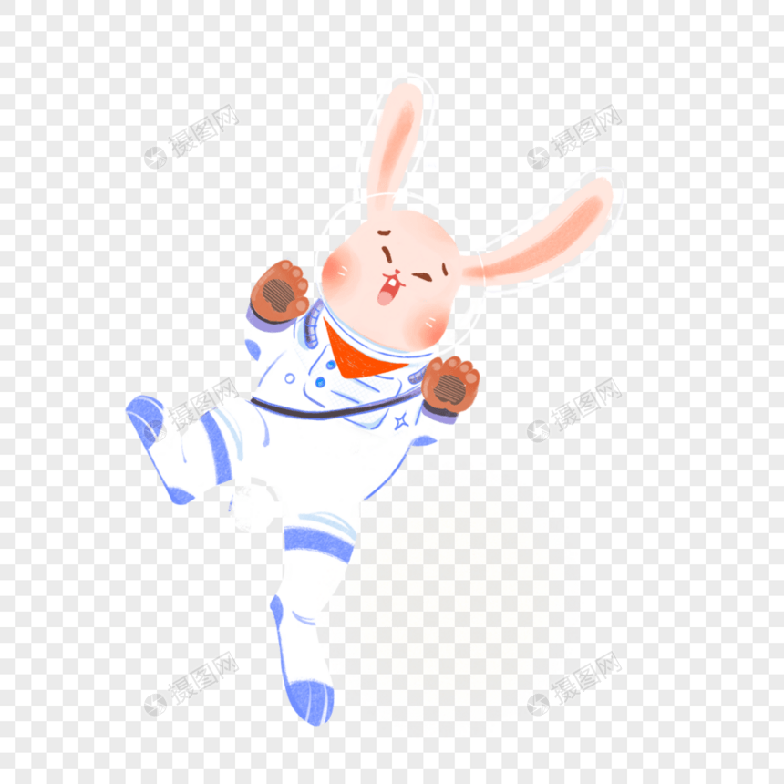宇航员兔子图片