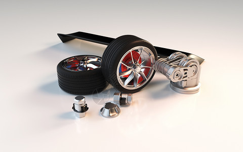 车轮螺母汽车零件设计图片