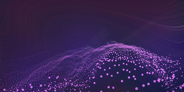 紫色颗粒光效科技粒子设计图片