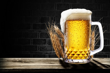 大麦啤酒夏日啤酒设计图片