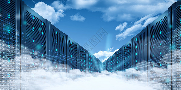 信息服务器机房云端服务器设计图片
