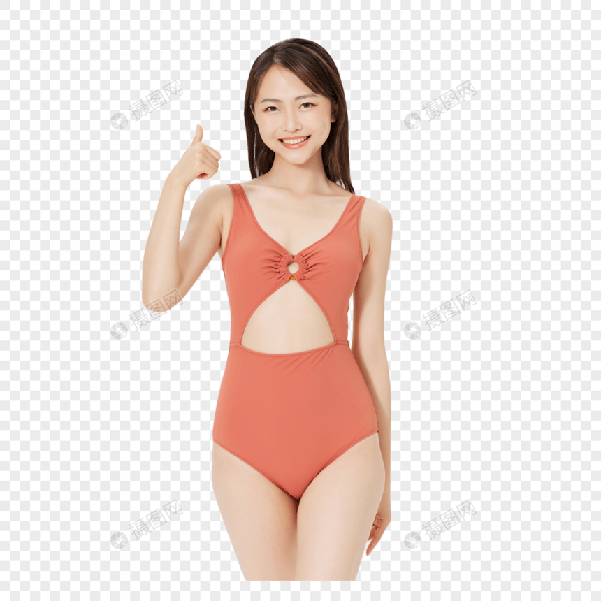 夏日泳装美女点赞形象图片