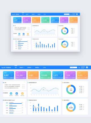 数据图表可视化统一数据监控平台UI设计模板