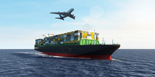 集装箱轮船货运交通设计图片