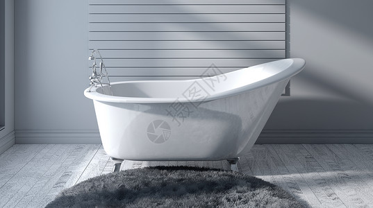 高级地毯3D浴室场景设计图片