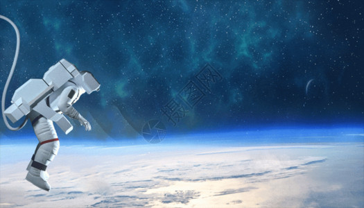 火箭卫星太空宇航员GIF高清图片