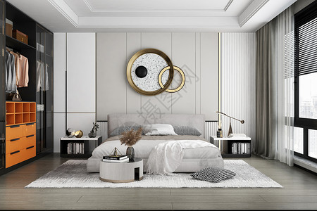 卧室衣橱现代卧室家居设计设计图片