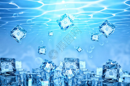 一堆冰块冰块背景设计图片