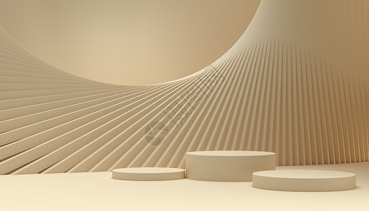 3D圆圈C4D电商场景设计图片