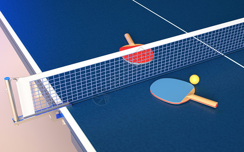 乒乓比赛3D运动场景设计图片