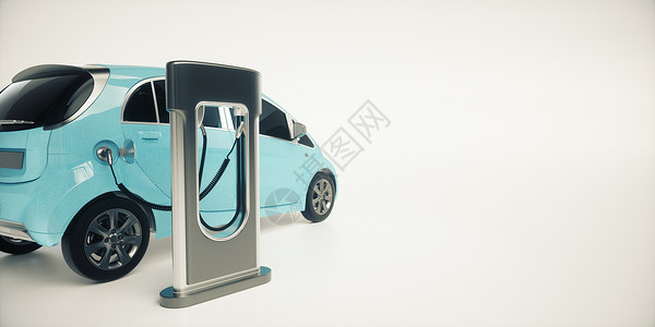 C4D新能源汽车场景图片