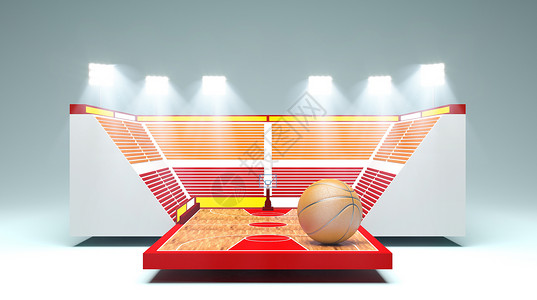 篮球和球框篮球比赛场馆设计图片