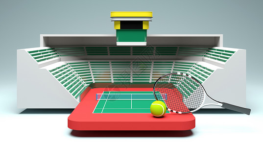 职业联赛网球比赛场馆设计图片
