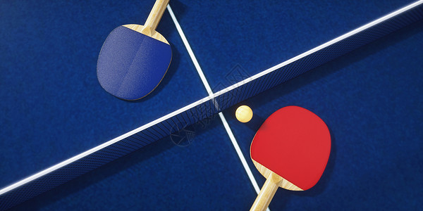 西甲联赛3D乒乓球场景设计图片