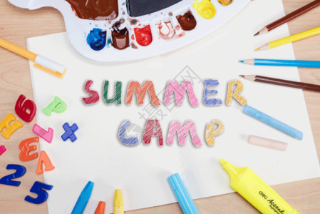 各种颜色铅笔暑期夏令营gif动图高清图片