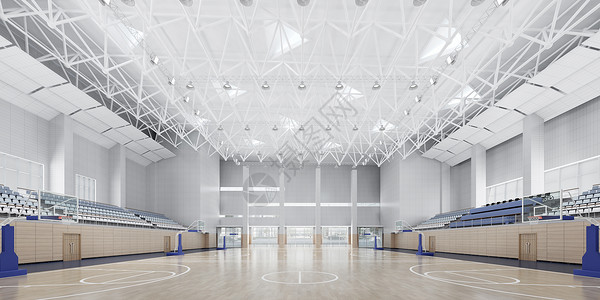 体育馆照明3D篮球场场景设计图片