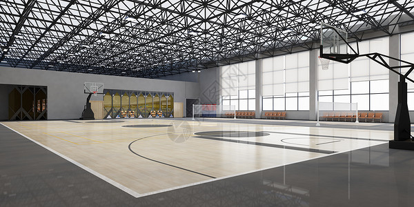 篮球场背景3D篮球馆场景设计图片
