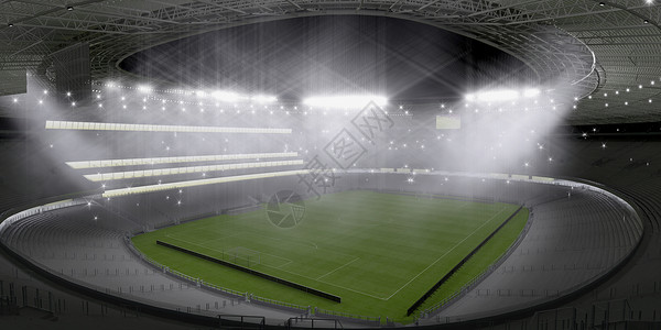 足球场夜景3D体育场夜景设计图片