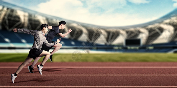 田径赛跑运动健身设计图片