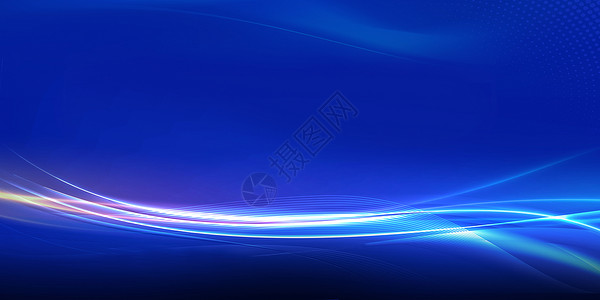 蓝色曲线光效蓝色科技背景设计图片
