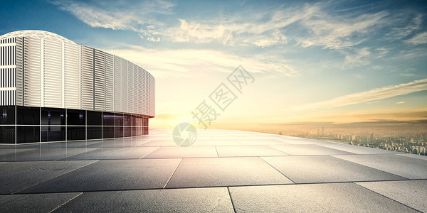 抱胸的阳光服务员形象大气商务建筑设计图片