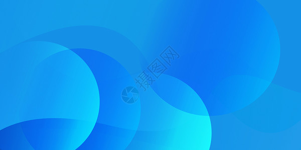 圆圈形状蓝色渐变几何背景设计图片